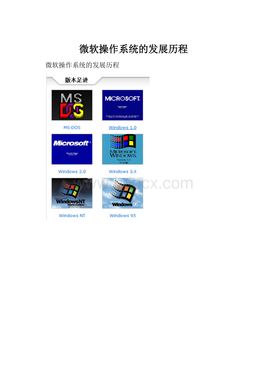 微软操作系统的发展历程.docx_第1页