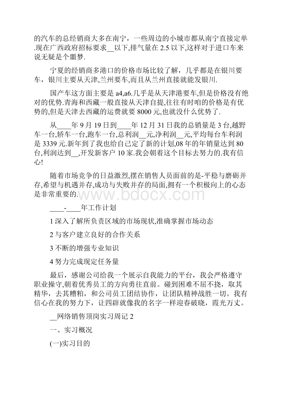 网络销售顶岗实习周记.docx_第2页