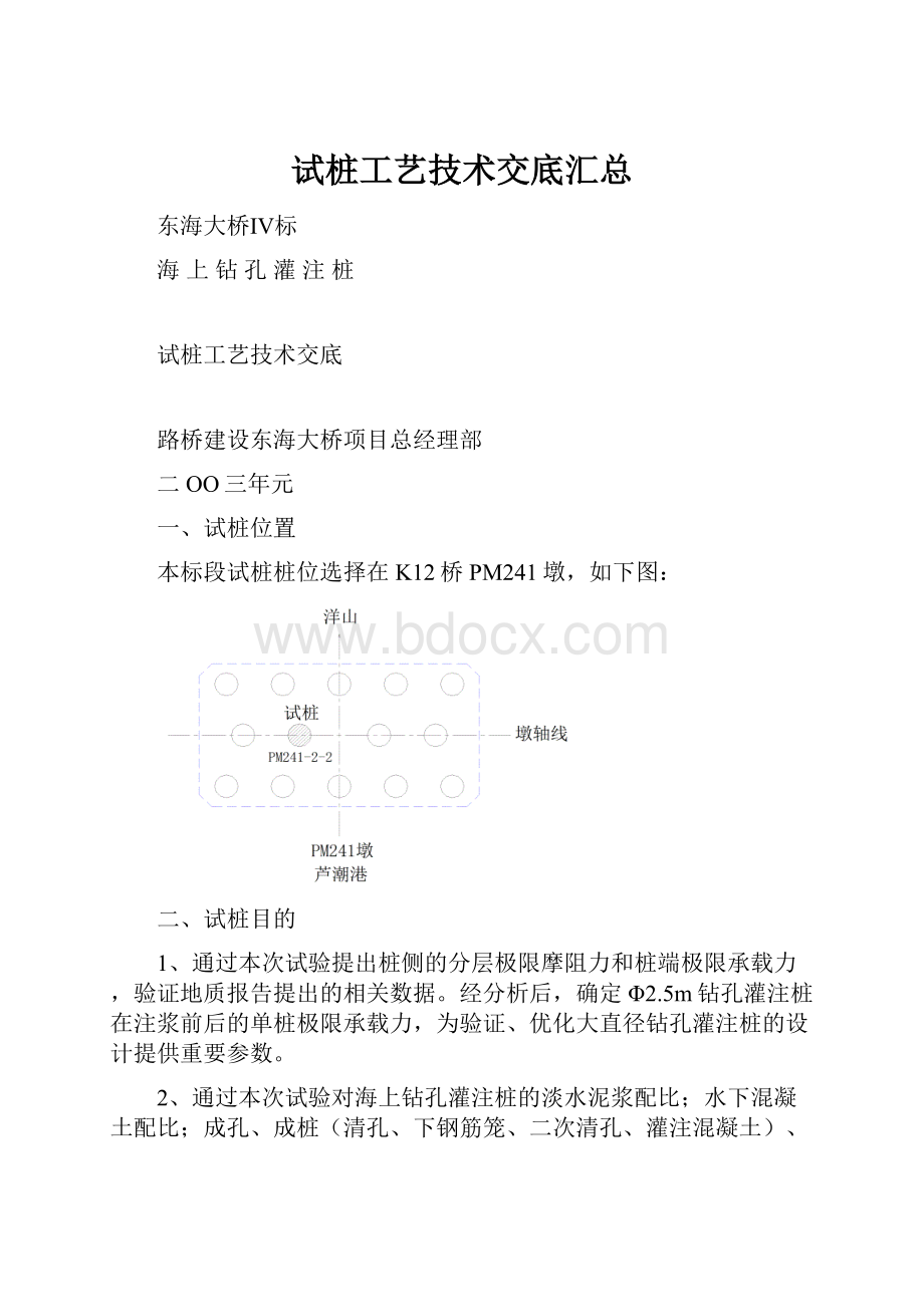 试桩工艺技术交底汇总.docx