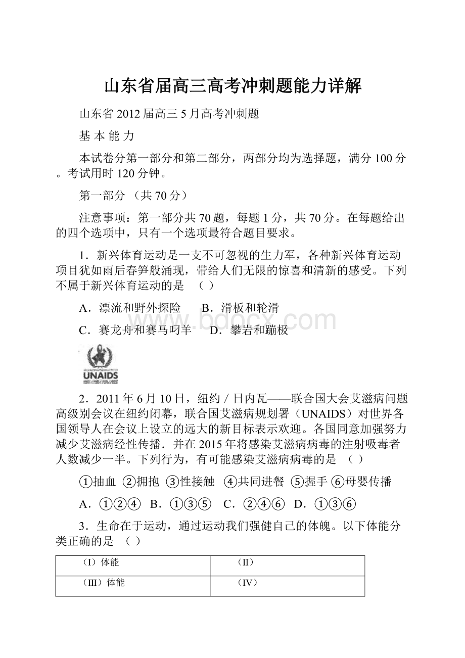 山东省届高三高考冲刺题能力详解.docx_第1页