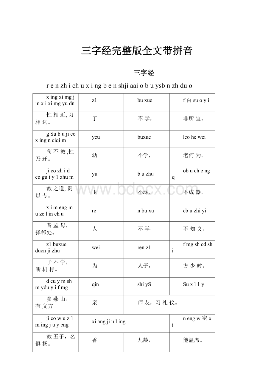 三字经完整版全文带拼音.docx