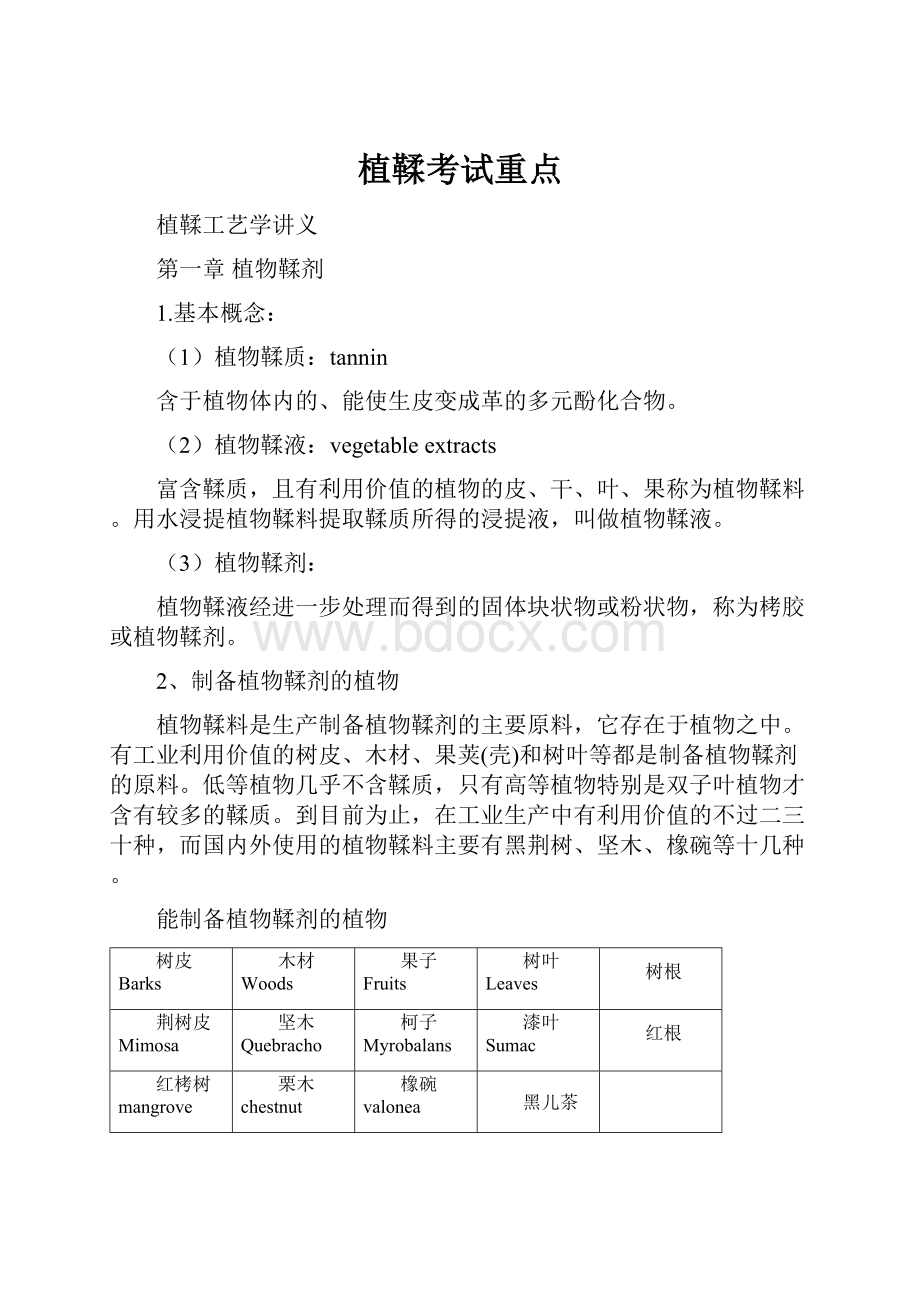 植鞣考试重点.docx_第1页