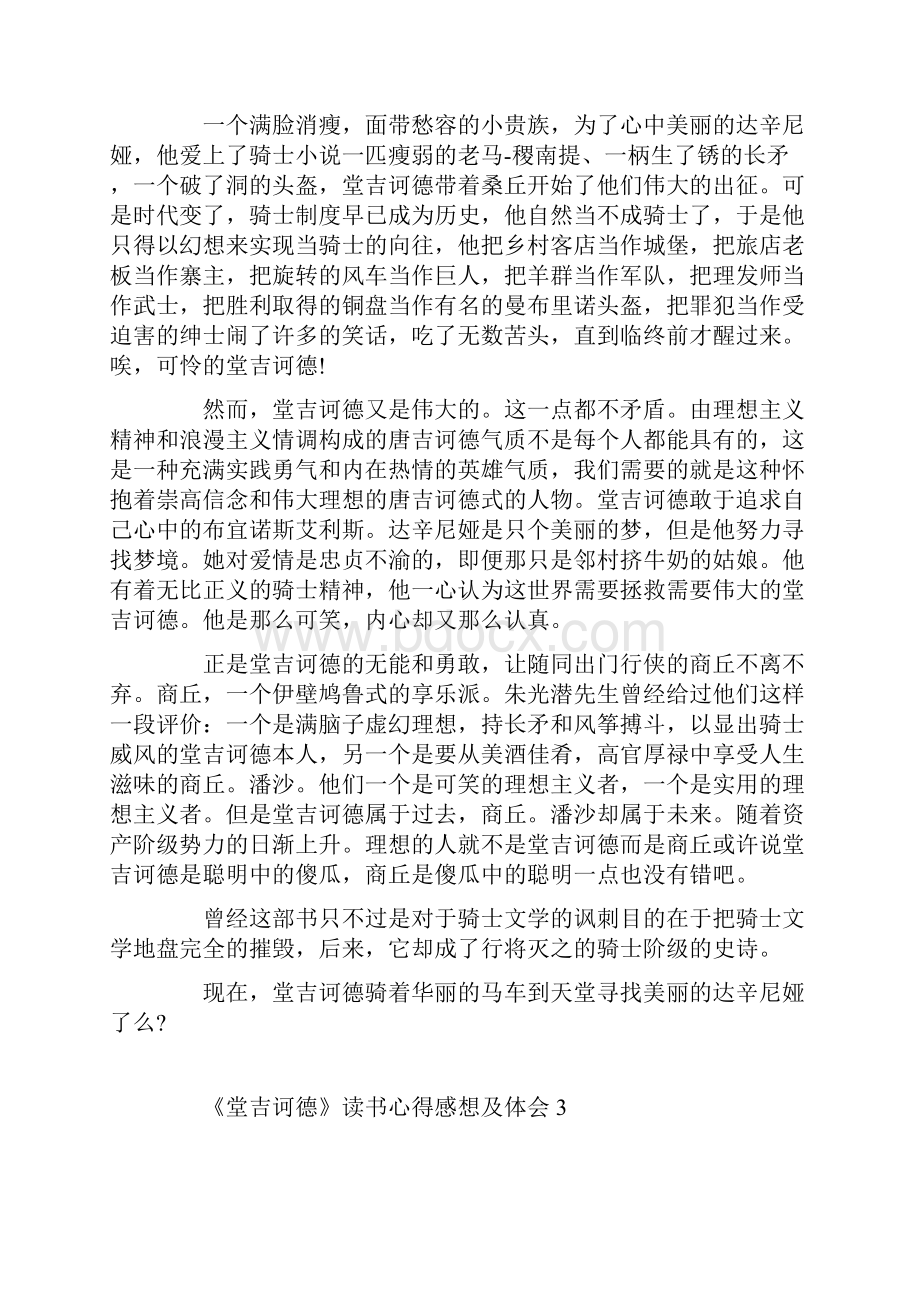 《堂吉诃德》读书心得感想及体会.docx_第2页