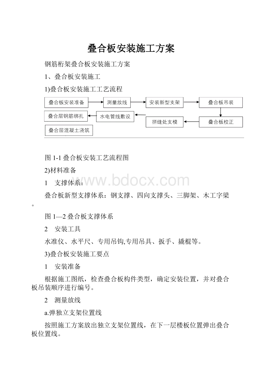 叠合板安装施工方案.docx