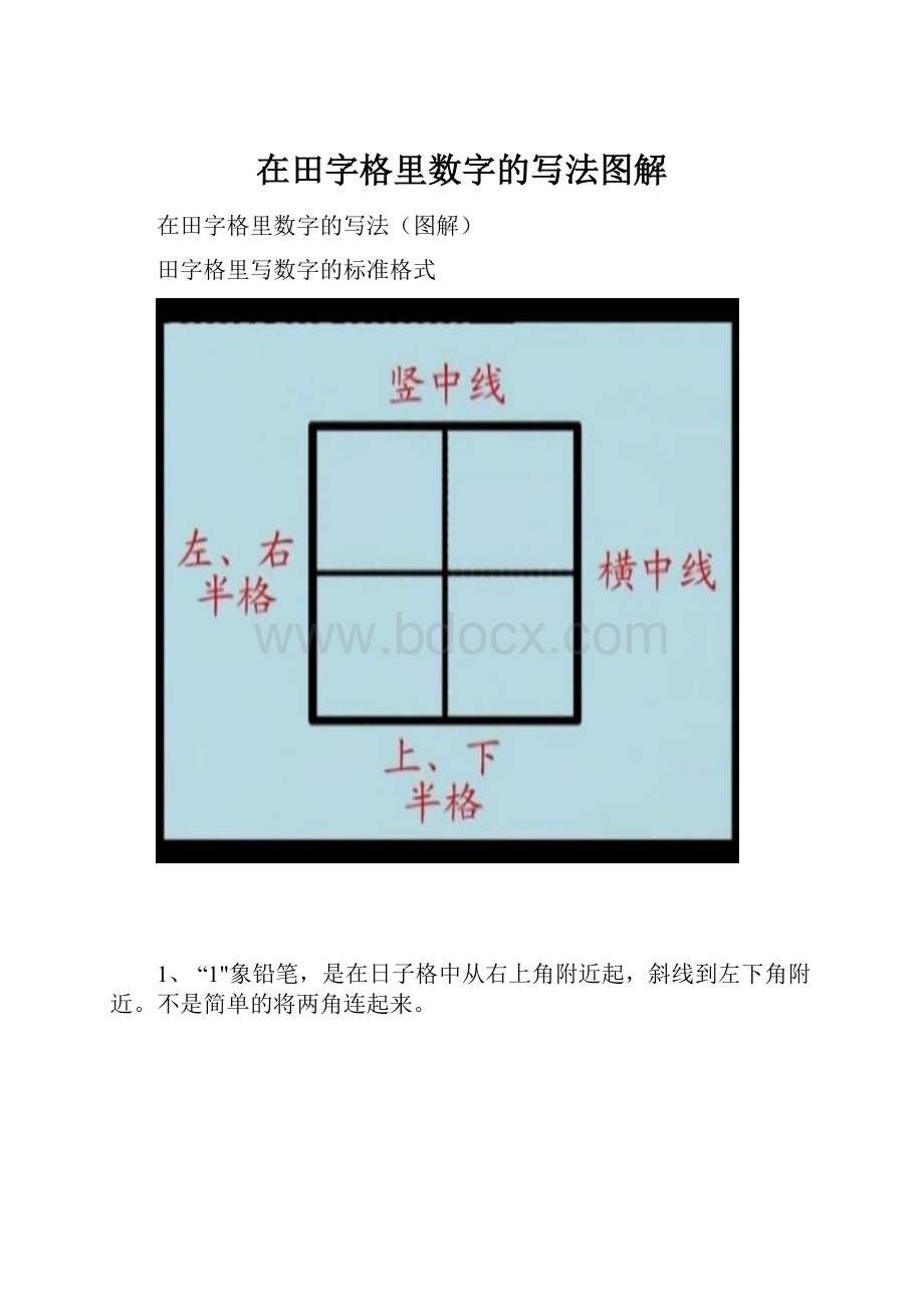 在田字格里数字的写法图解.docx