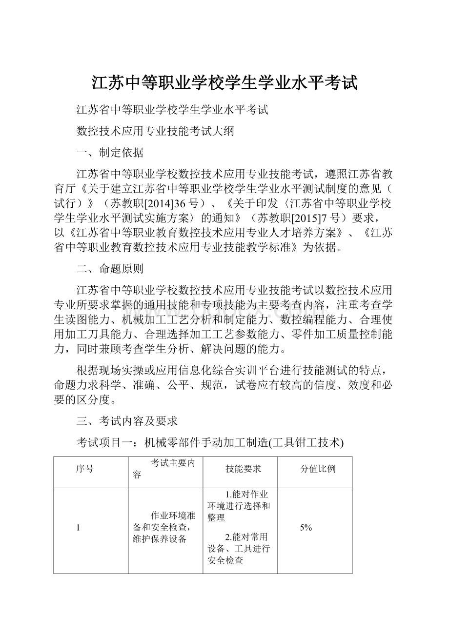 江苏中等职业学校学生学业水平考试.docx