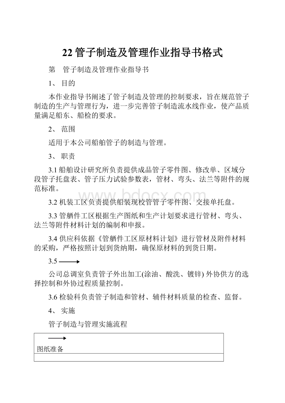 22管子制造及管理作业指导书格式.docx_第1页