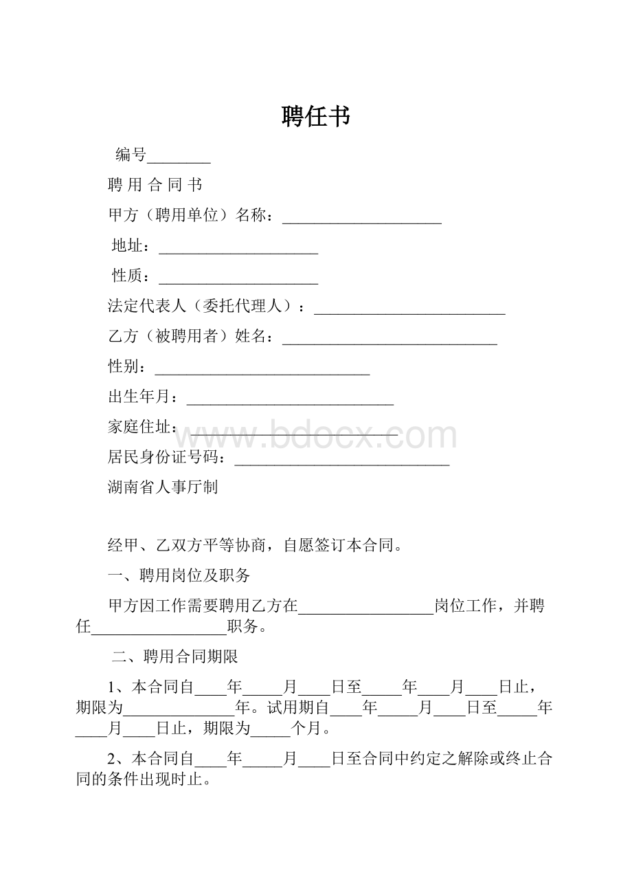 聘任书.docx_第1页