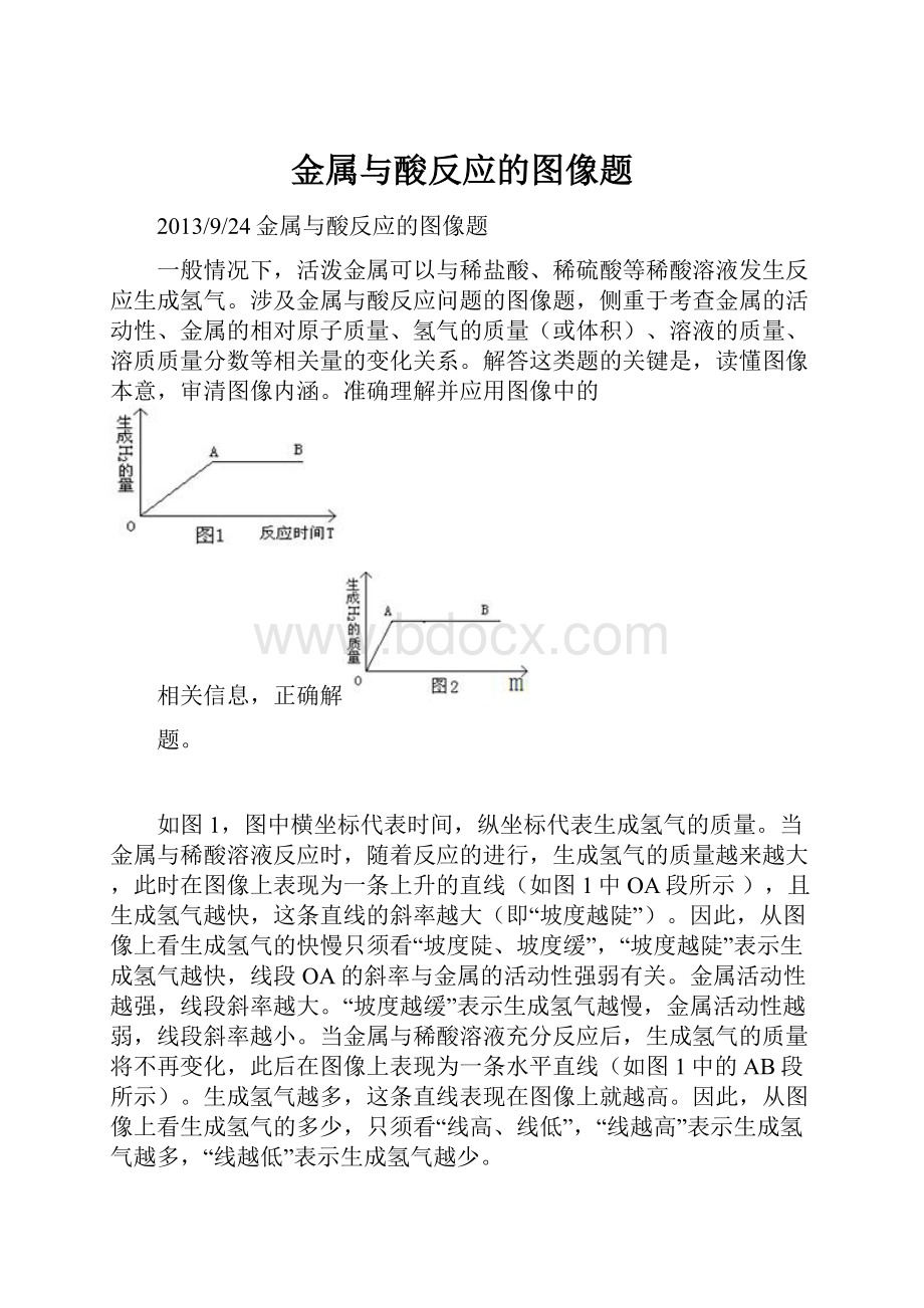 金属与酸反应的图像题.docx