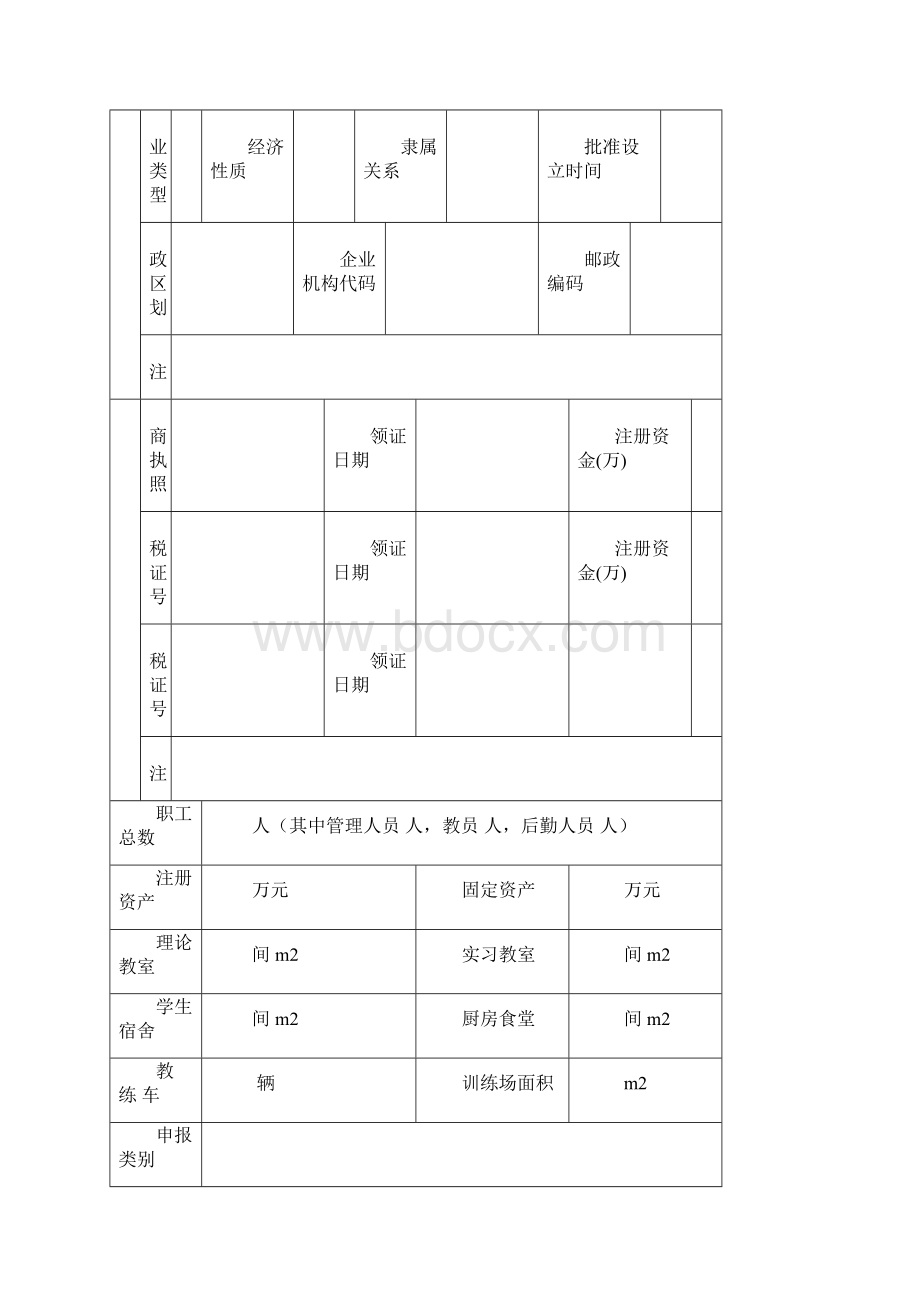 武汉市道路运输业开业登记表.docx_第2页