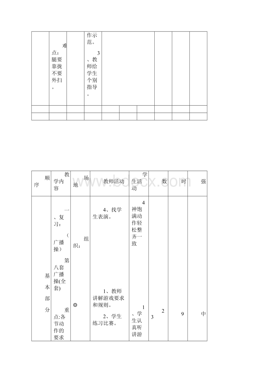 小学二年级体育教案全集之一1.docx_第3页