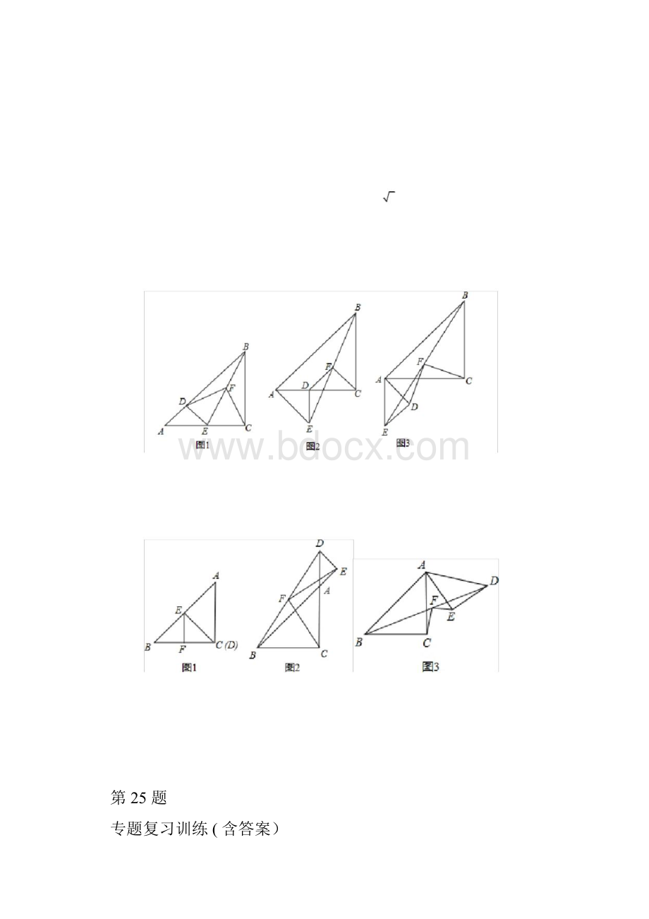 完整版中考数学第25题专题复习训练含答案docx.docx_第2页