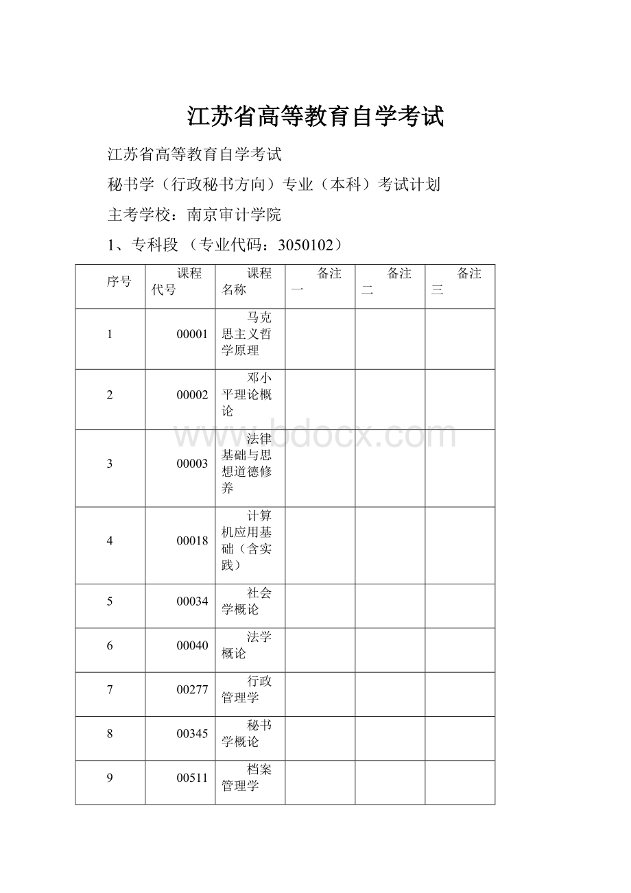 江苏省高等教育自学考试.docx