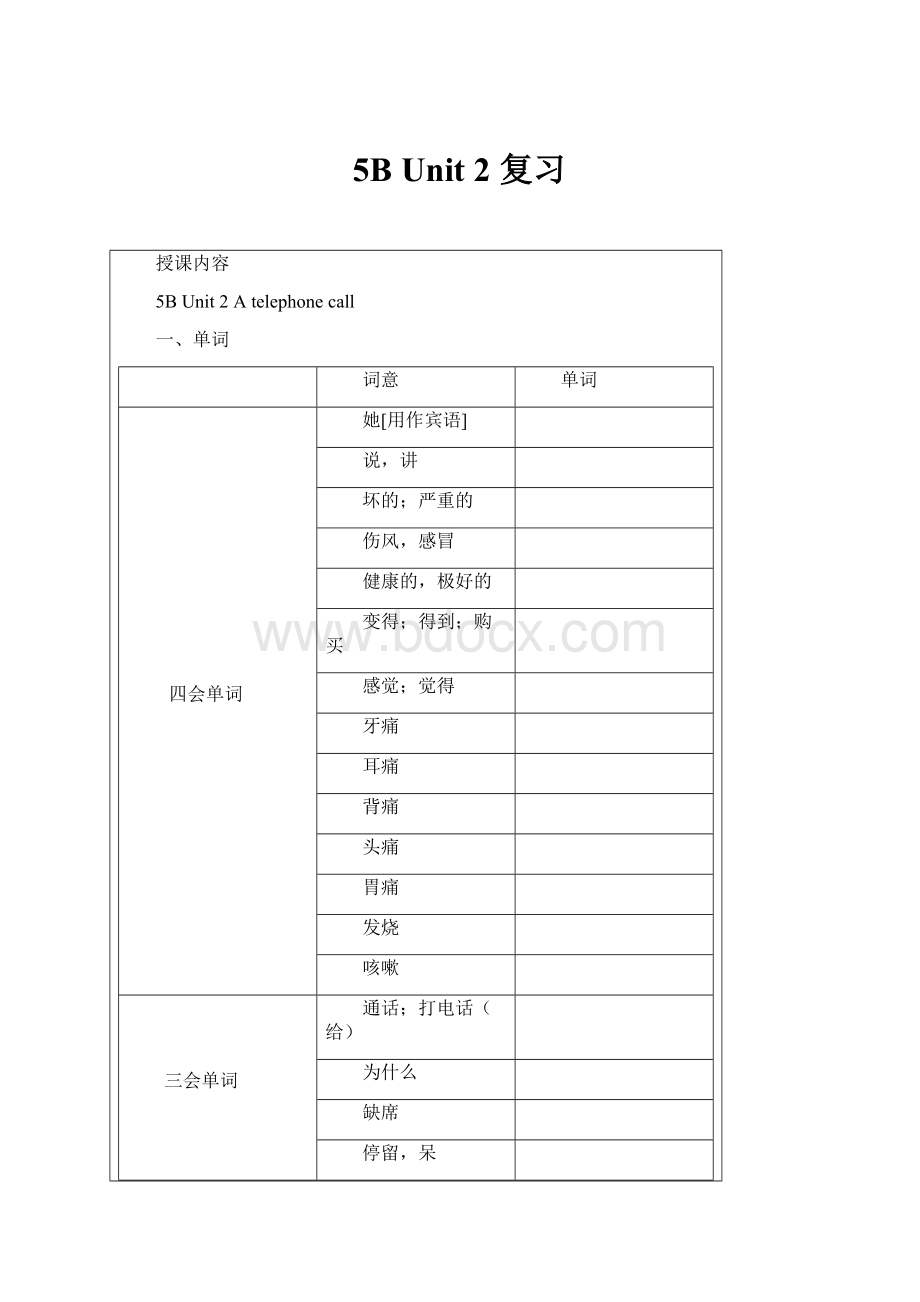 5B Unit 2 复习.docx_第1页