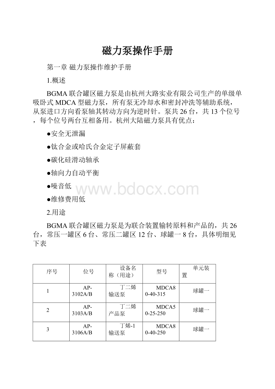 磁力泵操作手册.docx_第1页