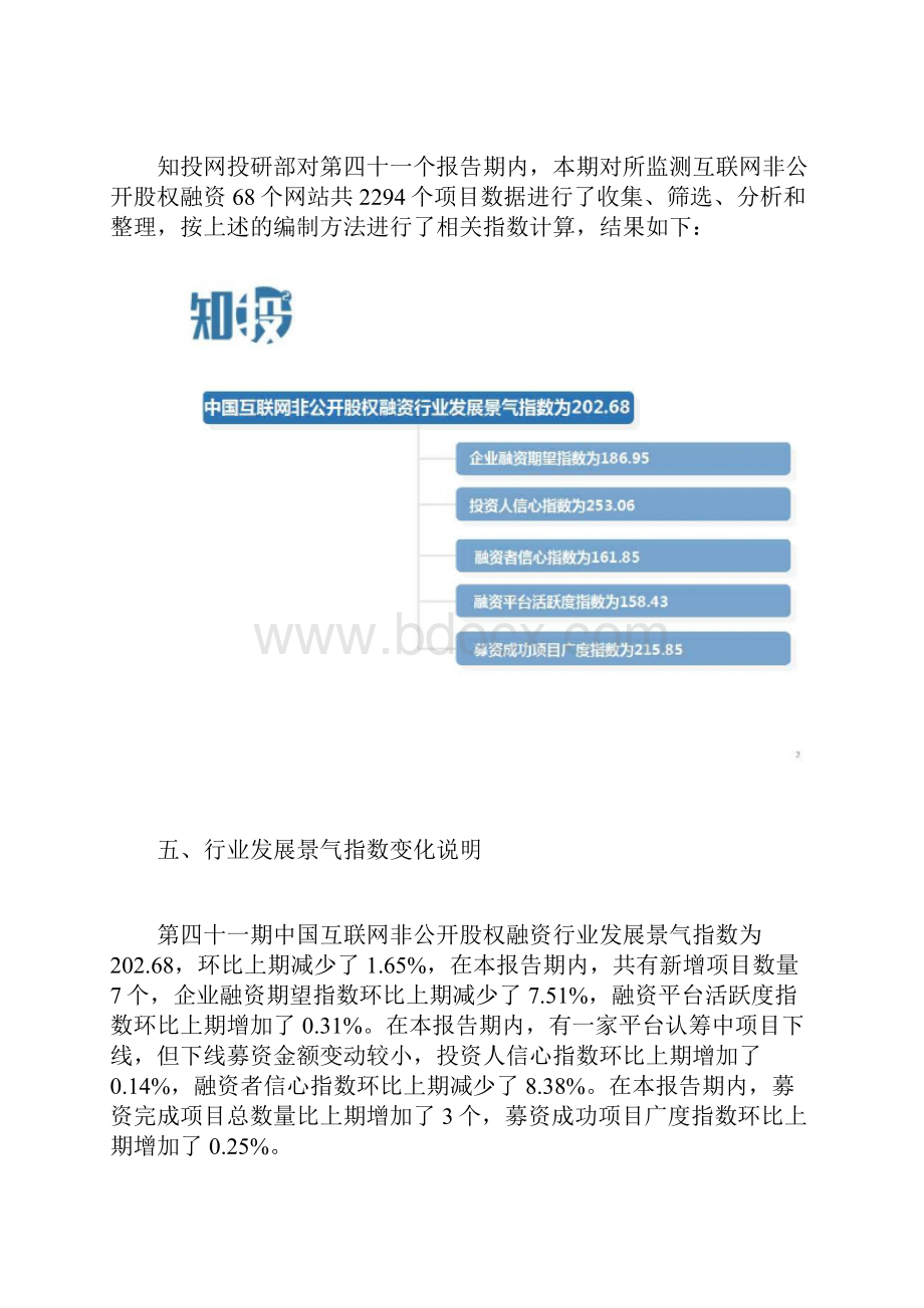 知投网中国互联网非公开股权融资行业发展景气指数 第四十一期.docx_第3页