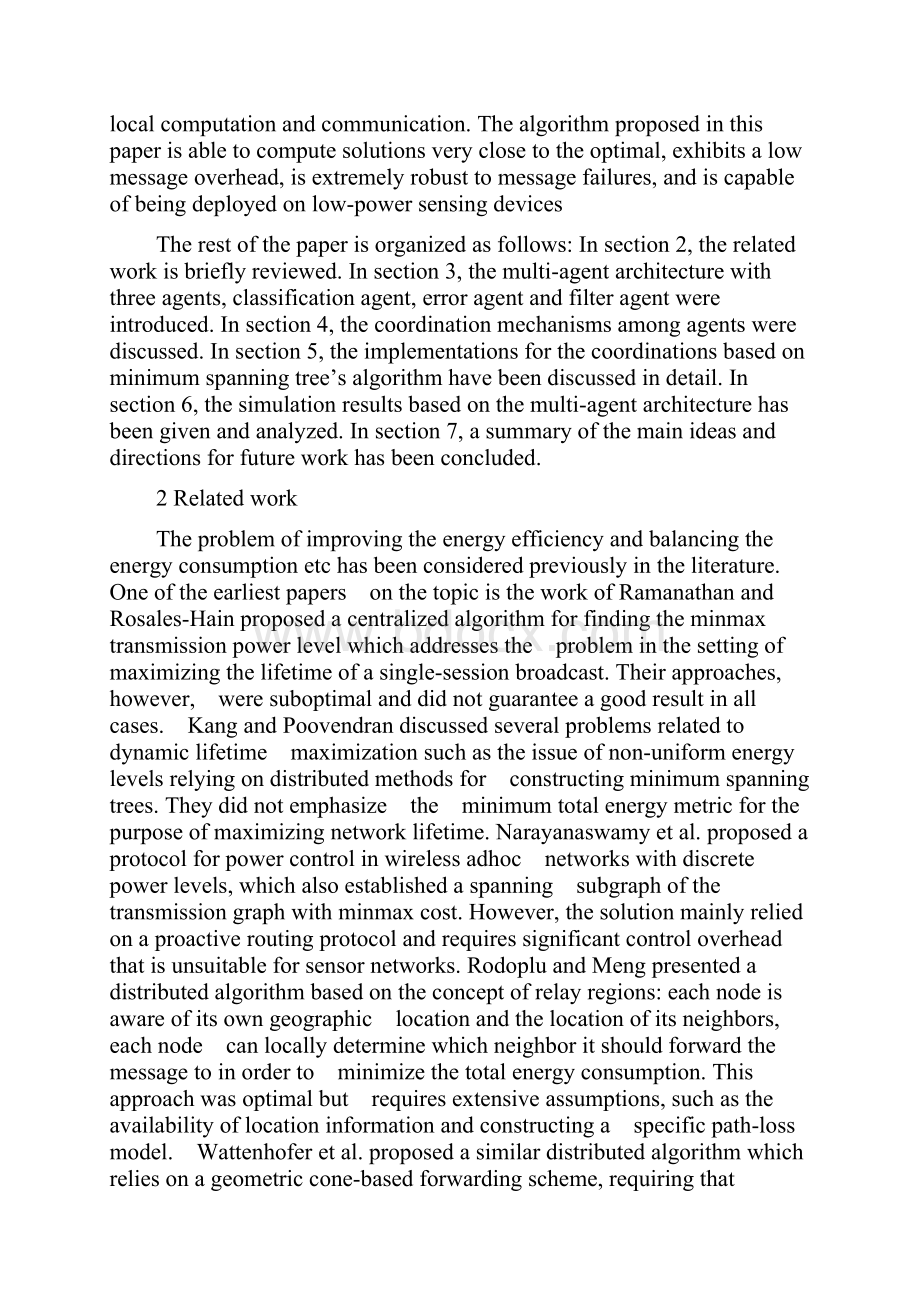 A MultiAgent Based Coordination Approach for Improving the Energy Efficiency In Large SN.docx_第3页