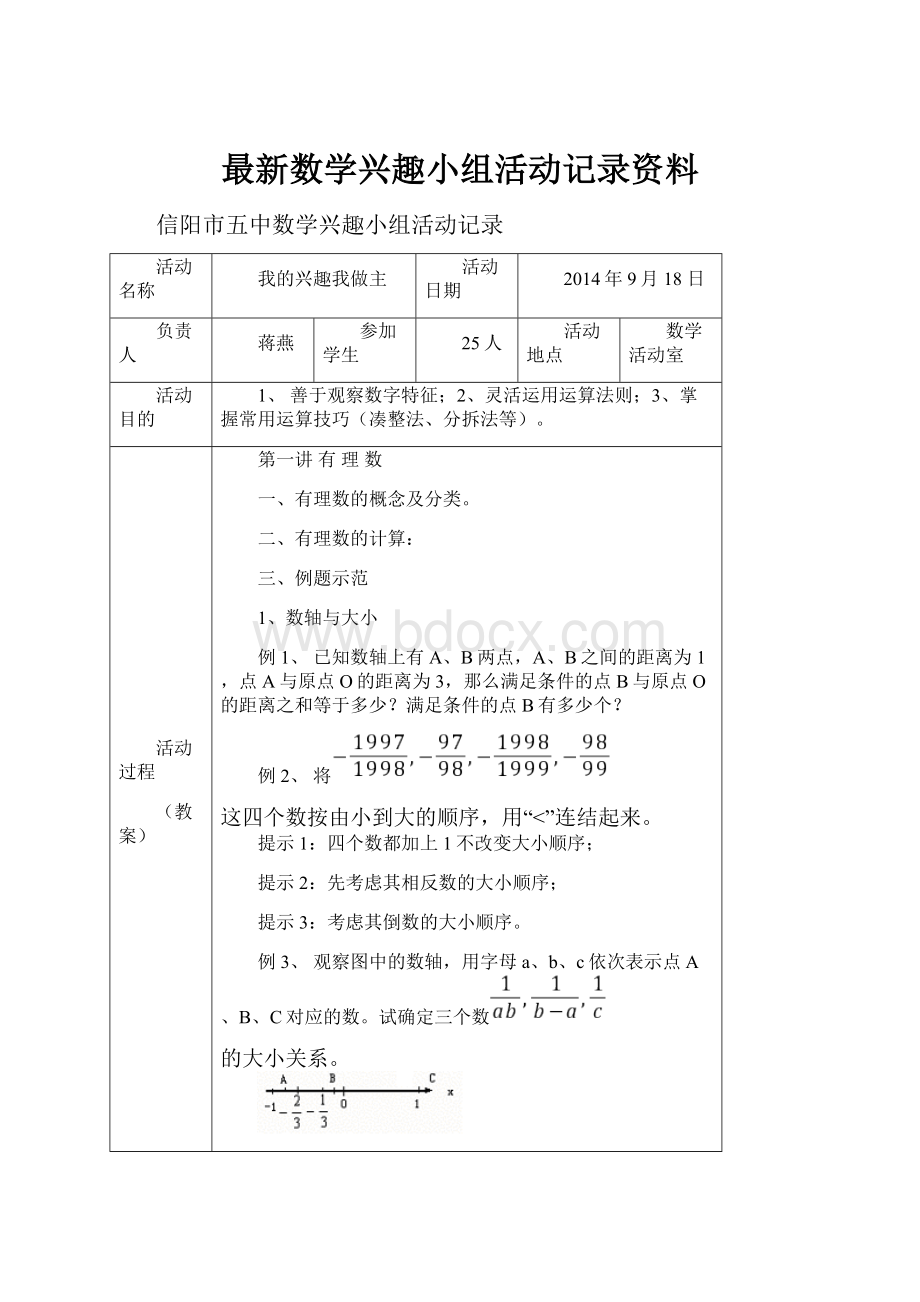 最新数学兴趣小组活动记录资料.docx_第1页