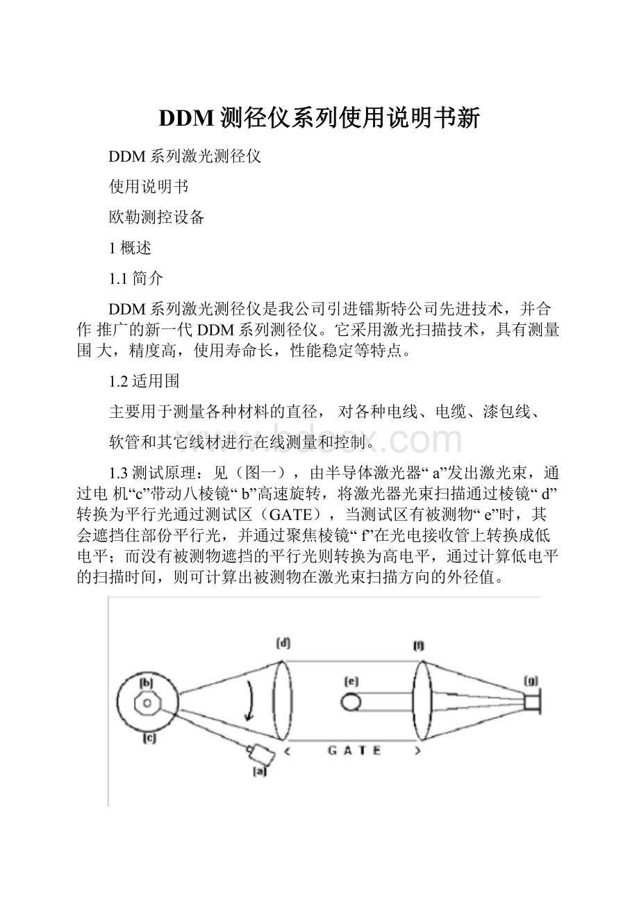 DDM测径仪系列使用说明书新.docx