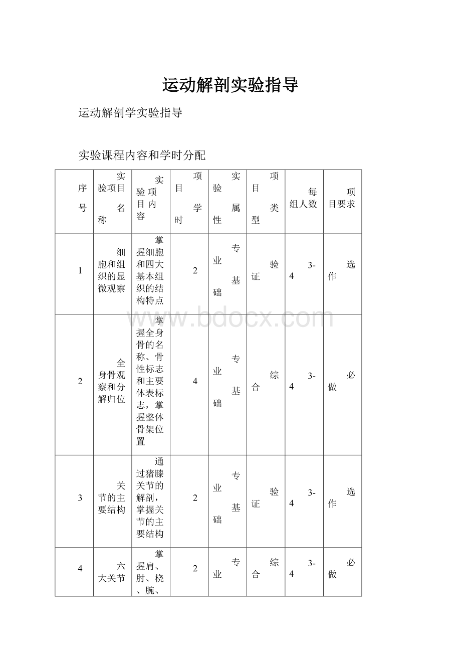 运动解剖实验指导.docx