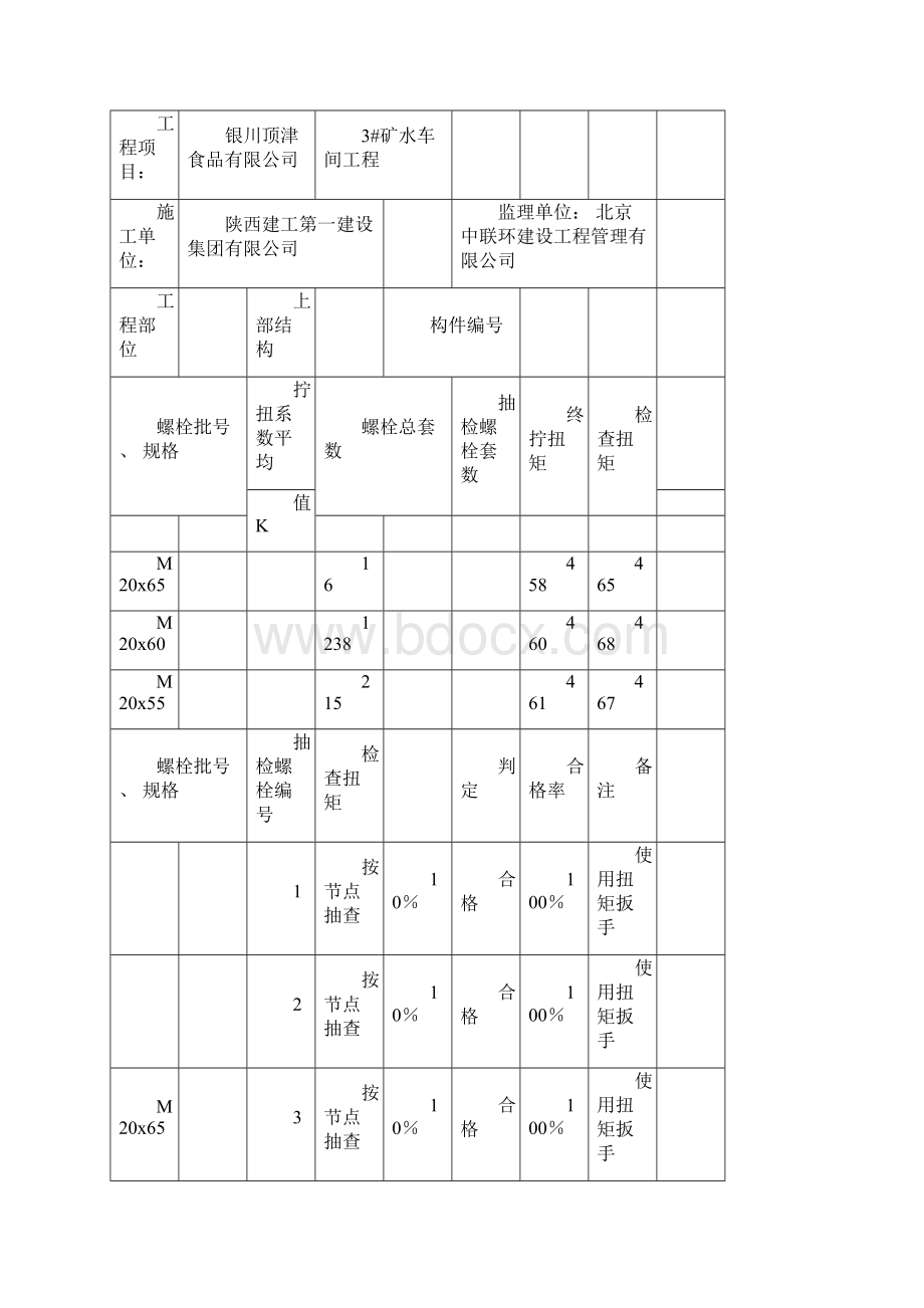 高强度螺栓终拧扭矩检查记录表docx.docx_第3页