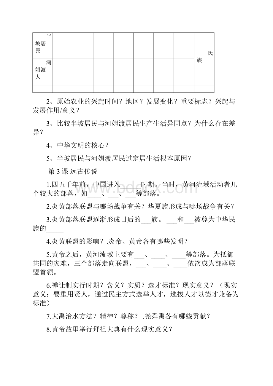 部编人教版七年级上册历史知识点总结.docx_第2页