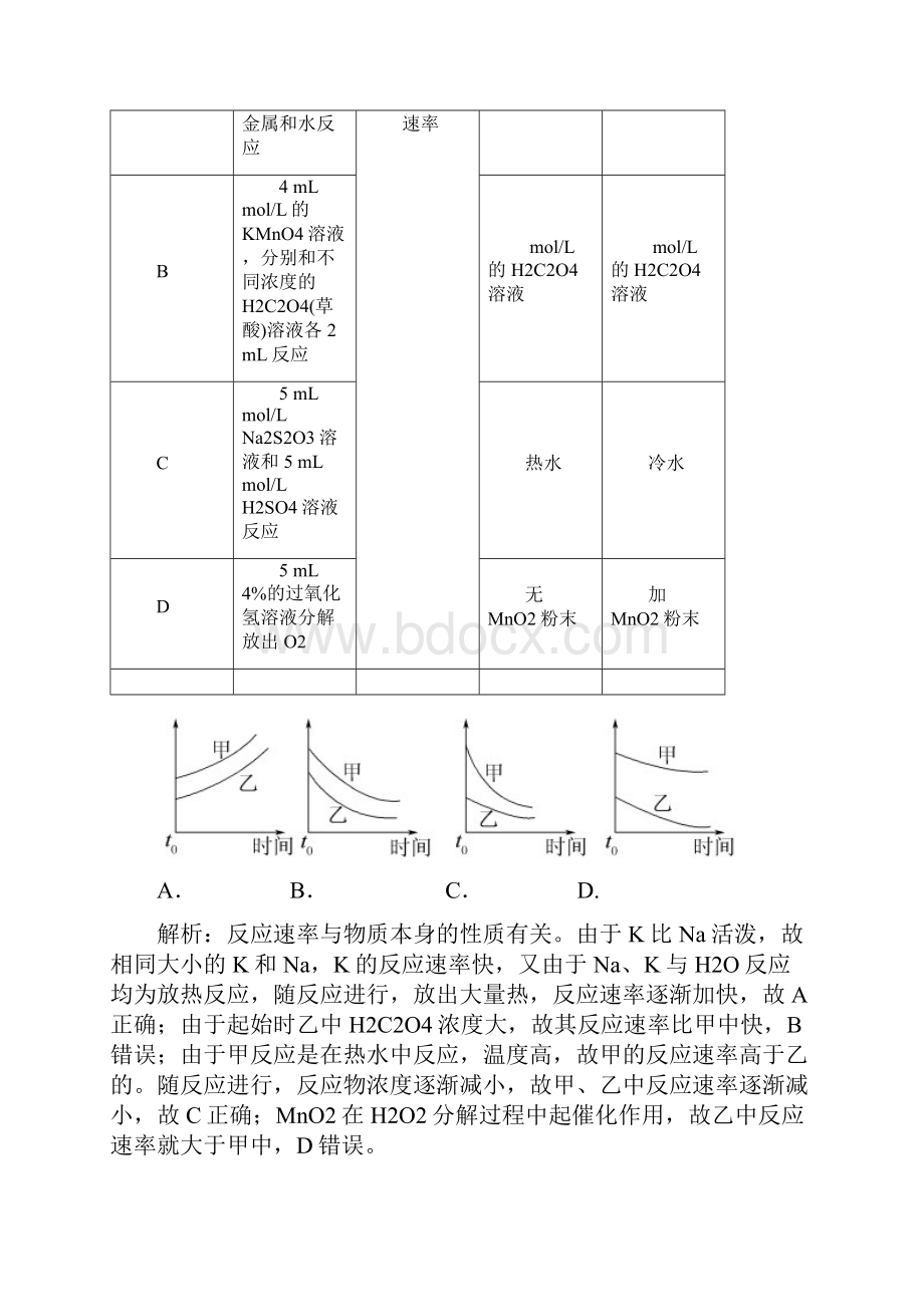 22影响化学反应速率的因素练习题及答案解析.docx_第2页