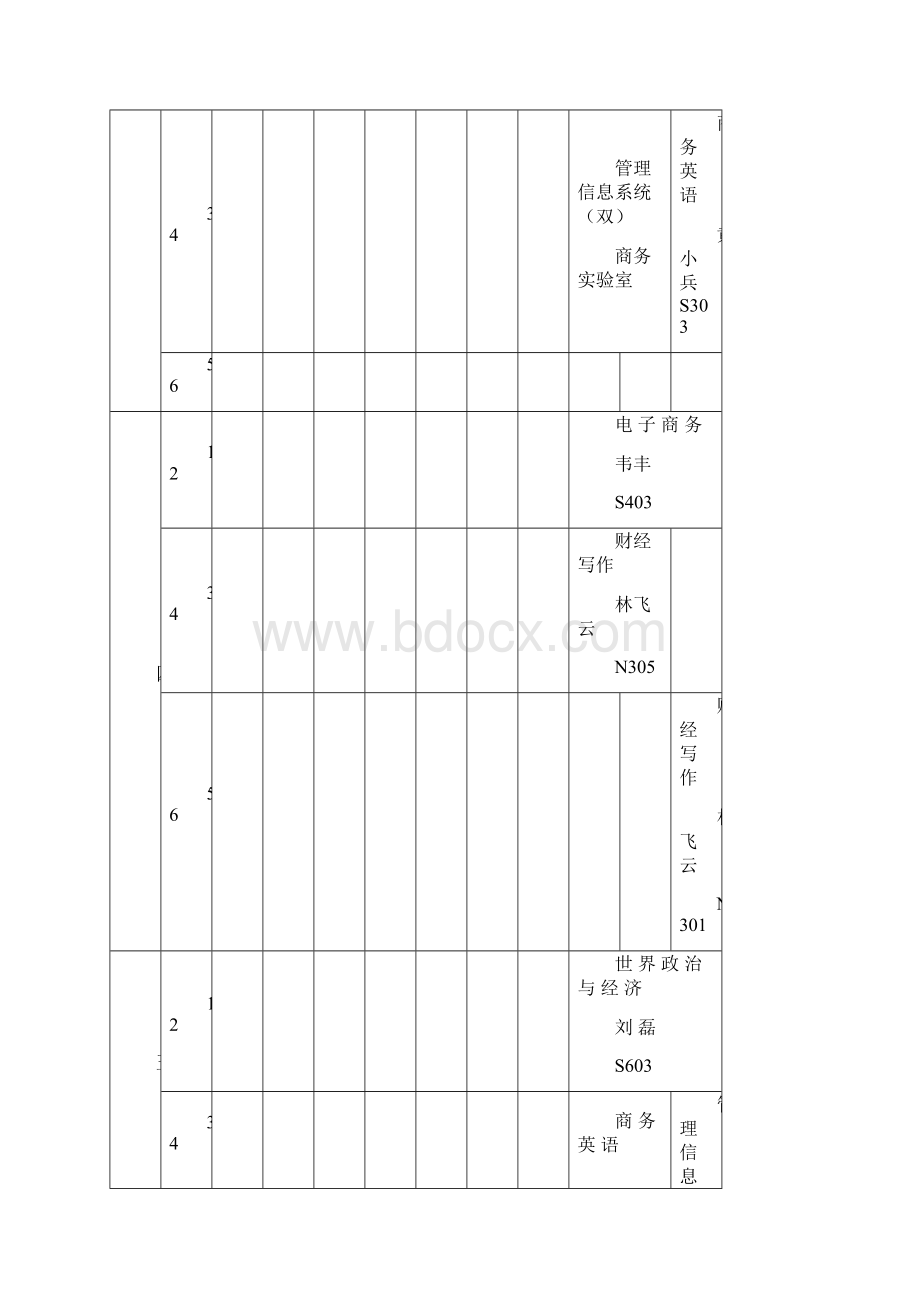 梧州学院0607学年下学期课表一.docx_第2页