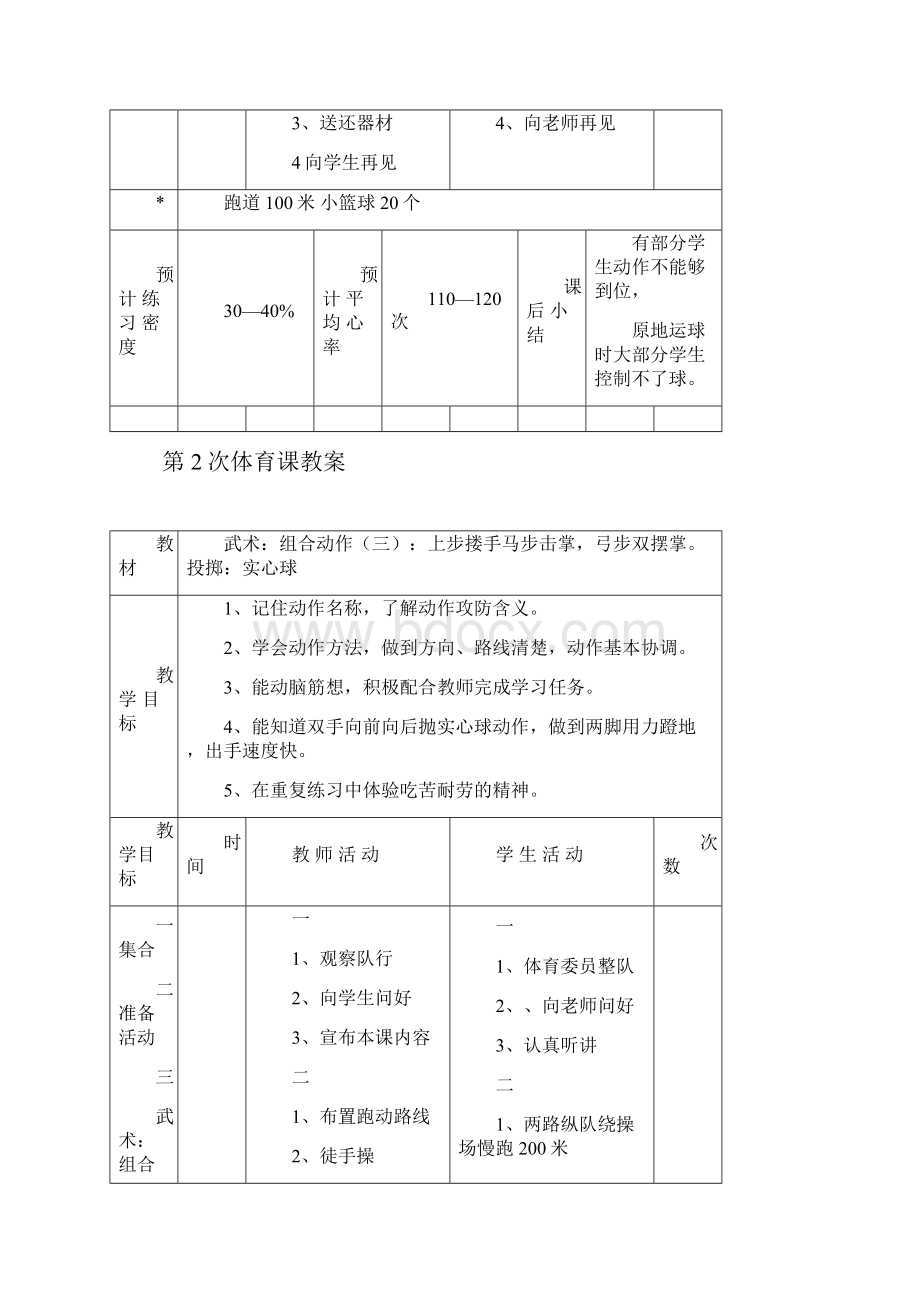 小学五年级体育教案全集.docx_第3页