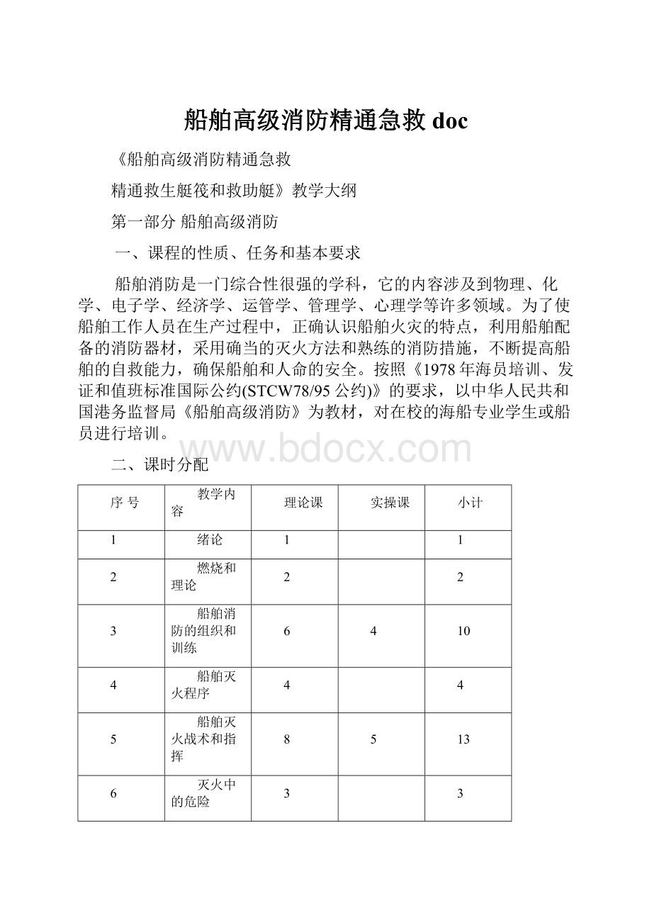 船舶高级消防精通急救doc.docx