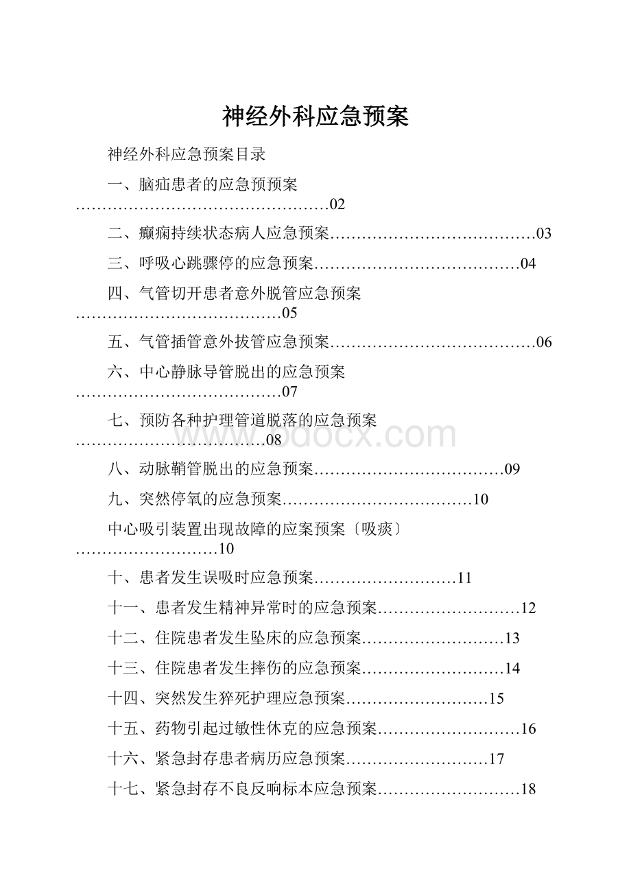 神经外科应急预案.docx_第1页