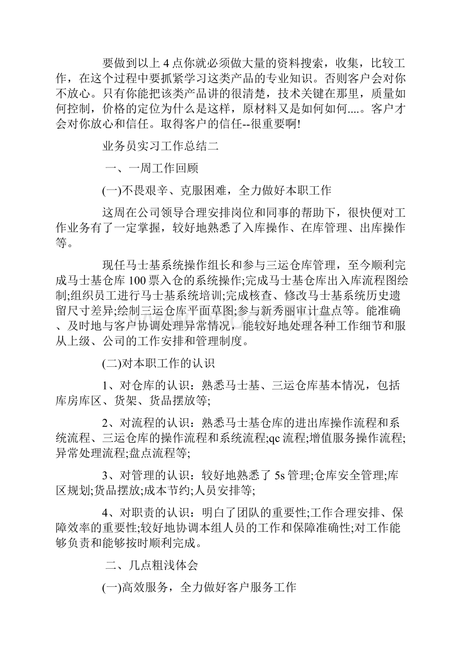 业务员实习工作总结复习过程.docx_第3页