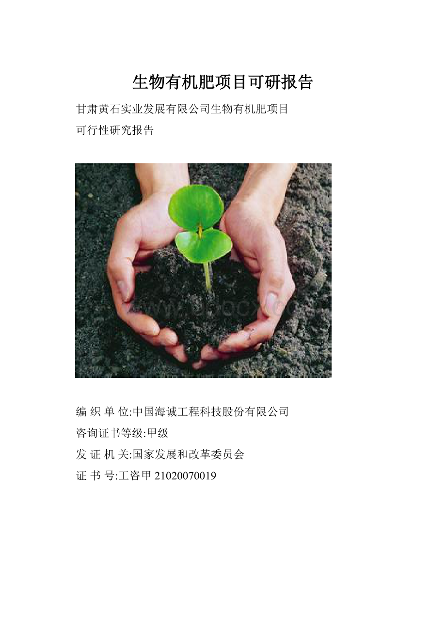 生物有机肥项目可研报告.docx