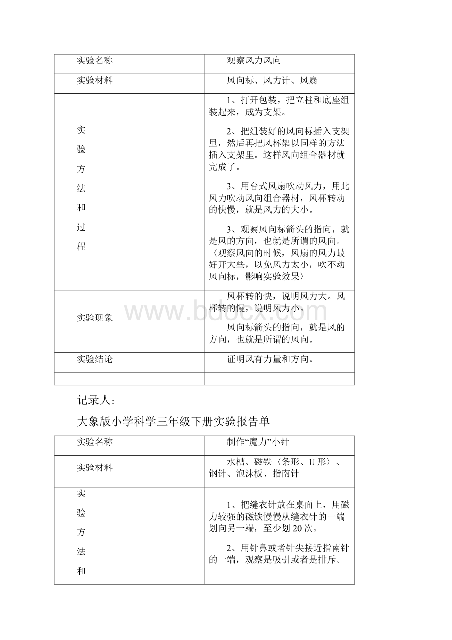 大象版小学科学三年级下册实验报告单.docx_第3页