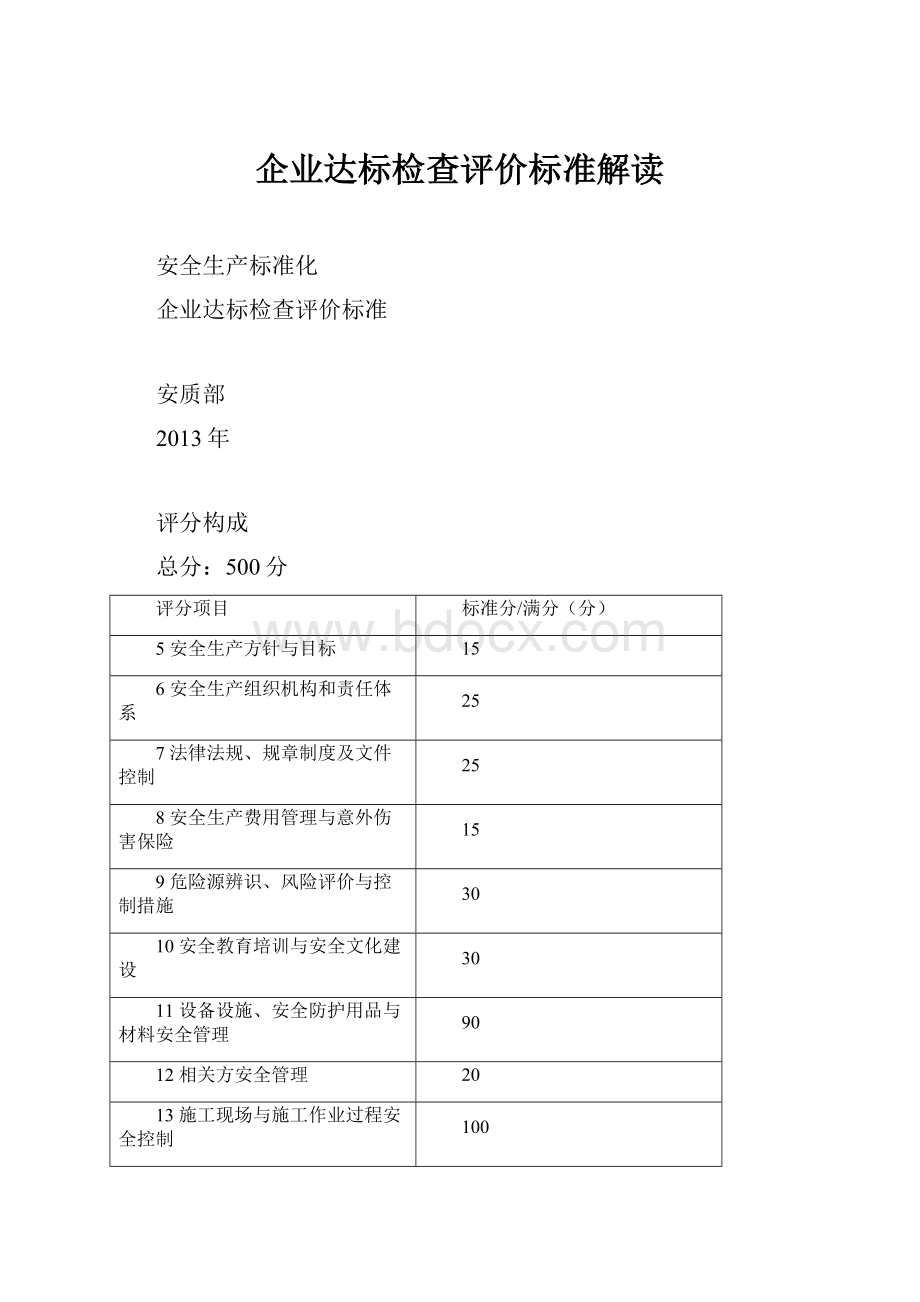 企业达标检查评价标准解读.docx