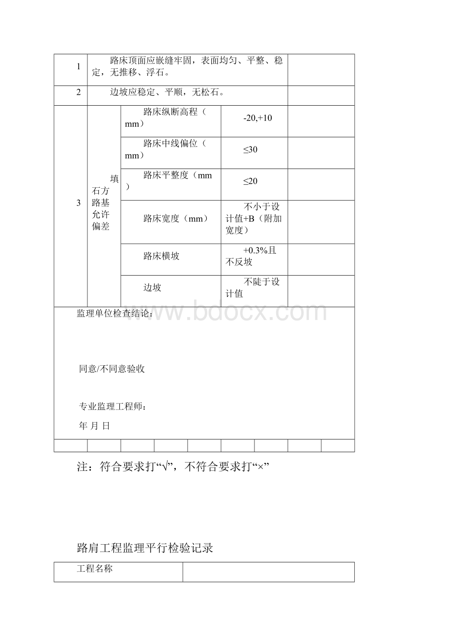 市政工程平行检验记录.docx_第3页