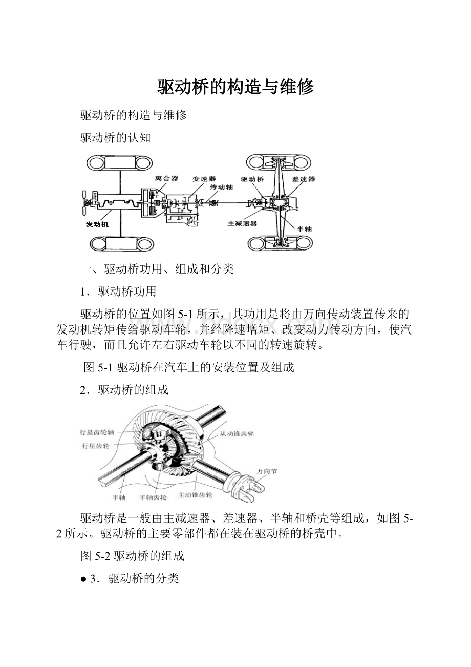 驱动桥的构造与维修.docx