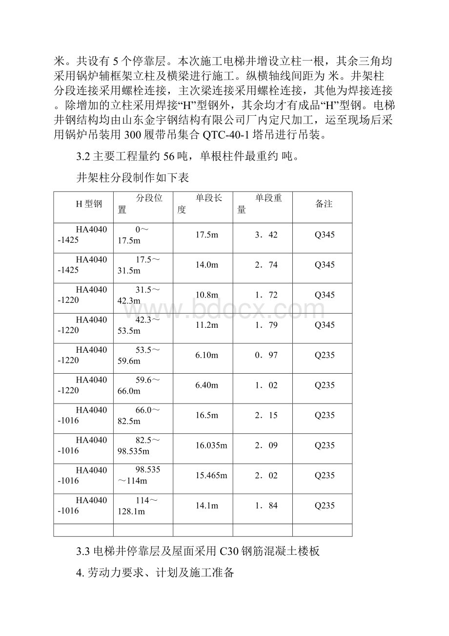 锅炉电梯井钢构施工方案.docx_第3页