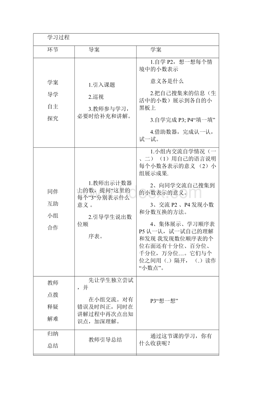 春季学期新北师大版四年级数学下册第一单元导学案表格式.docx_第3页