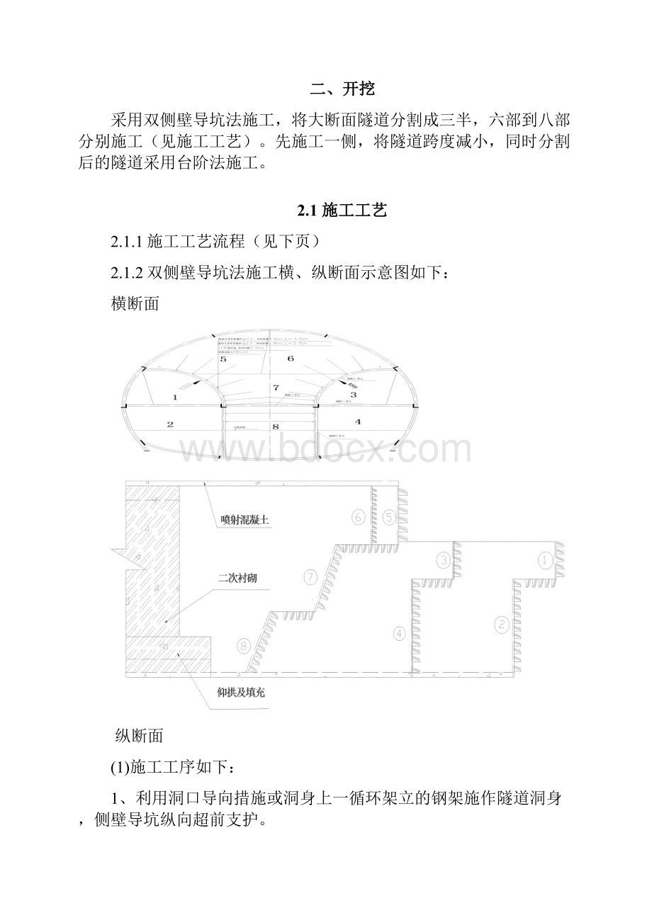 双侧壁导坑开挖作业指导书.docx_第3页