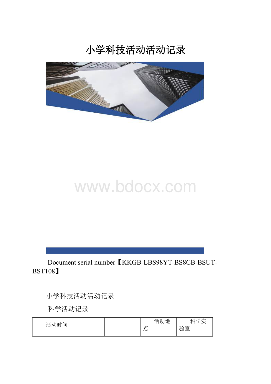 小学科技活动活动记录.docx