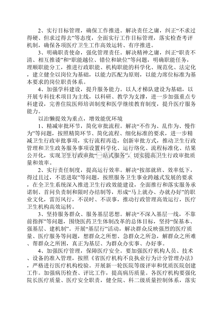 卫生局治庸问责实施方案.docx_第2页