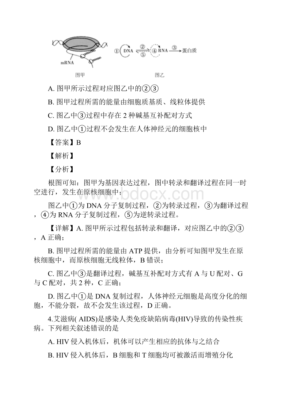 届安徽省宣城市高三下学期第二次调研测试理科综合生物试题解析版.docx_第3页