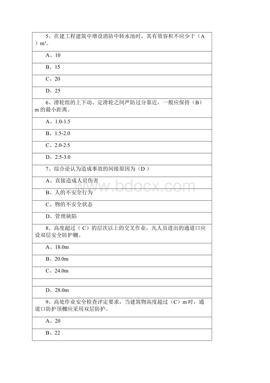 贵州省专职安全员C类人员考试题库集一.docx_第2页