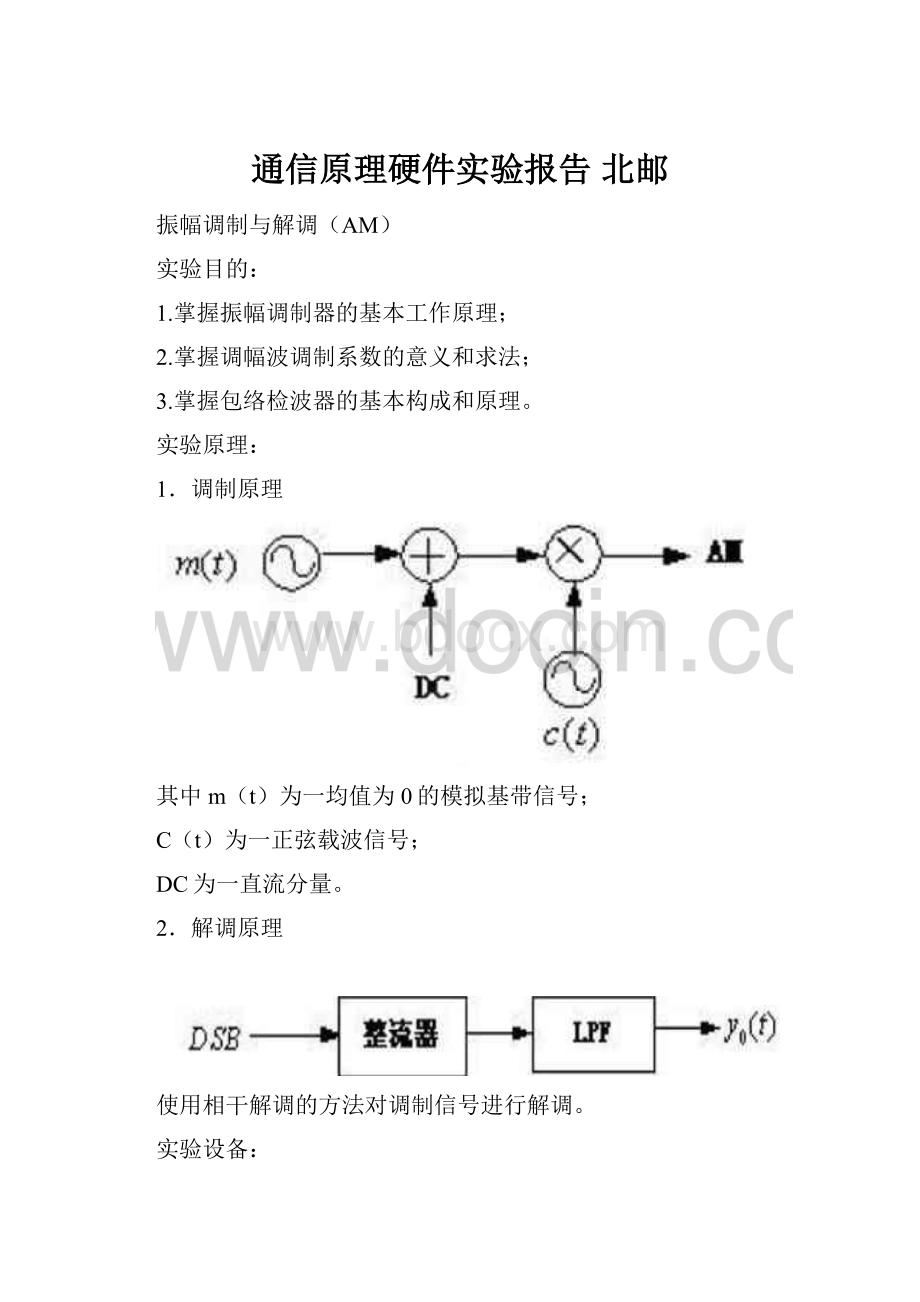 通信原理硬件实验报告北邮.docx_第1页