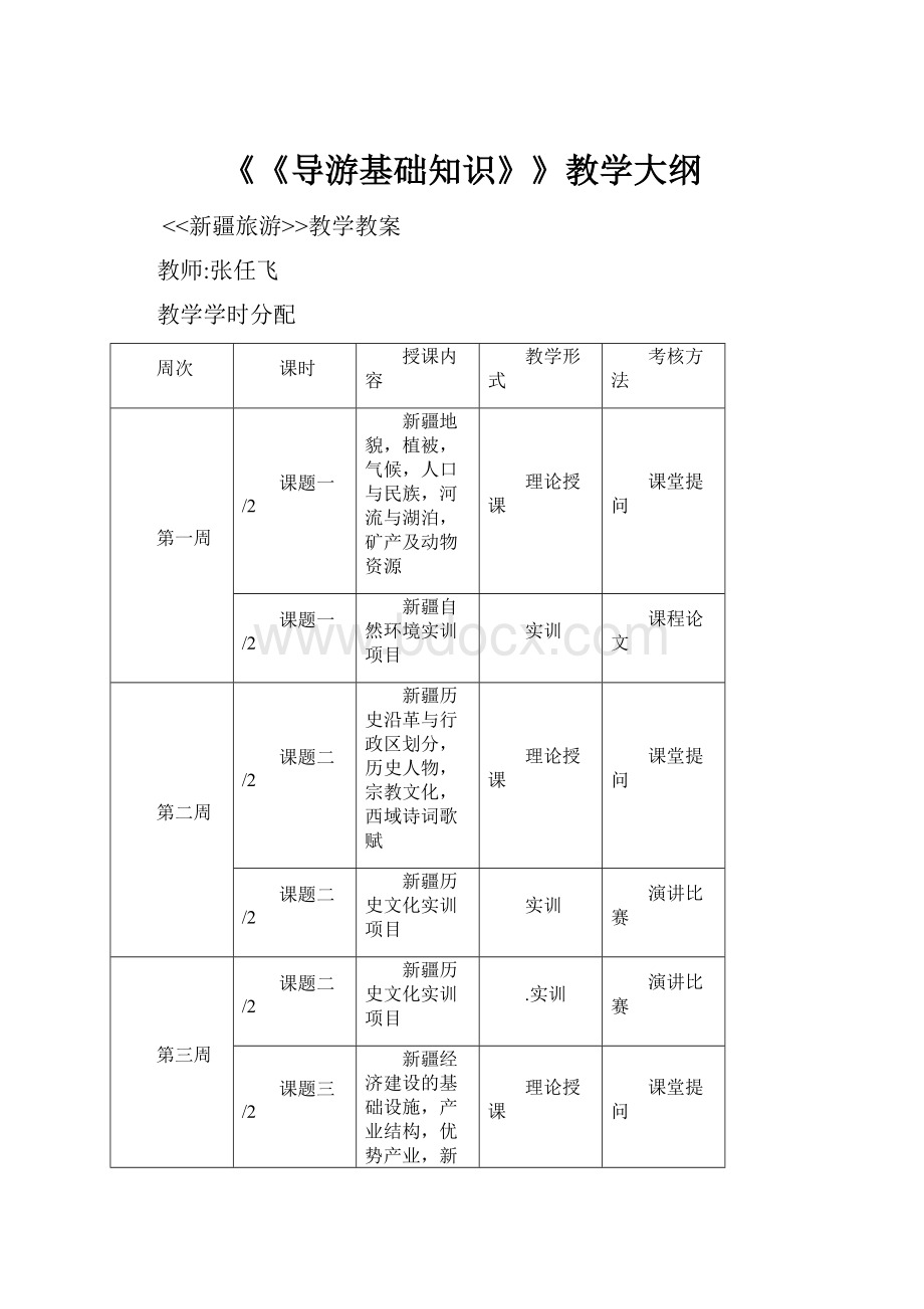 《《导游基础知识》》教学大纲.docx