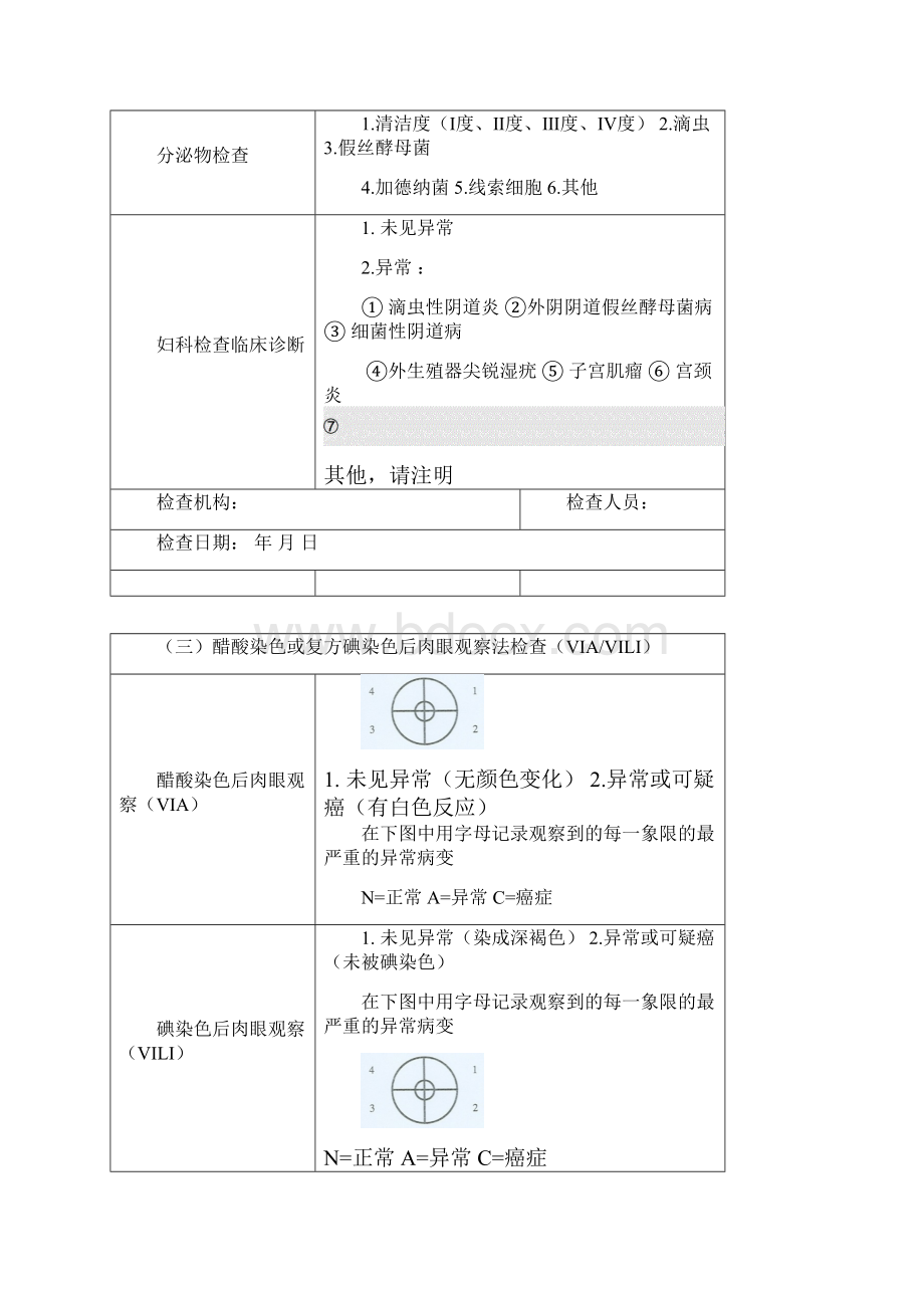 宫颈癌检查登记表教案资料.docx_第3页