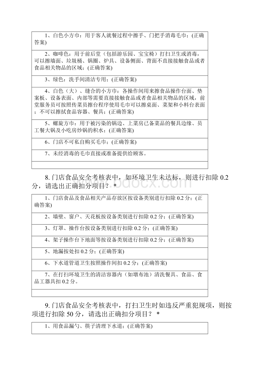 乌兰察布后堂员工基础知识测试题1115.docx_第3页