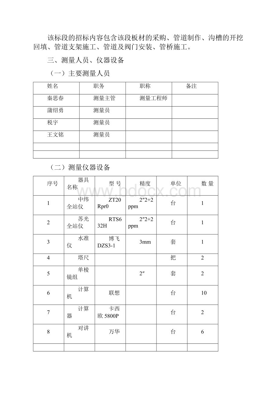 水利水电工程测量方案报表.docx_第2页