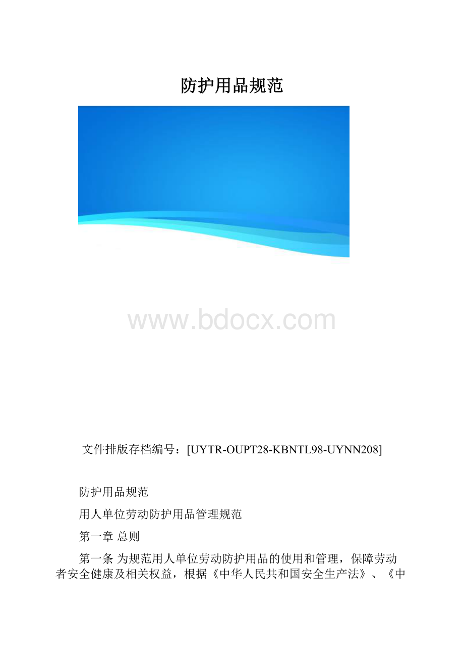 防护用品规范.docx_第1页